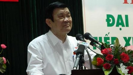 Truong Tan Sang rencontre les électeurs du 4ème arrondissement de Ho Chi Minh-ville - ảnh 1